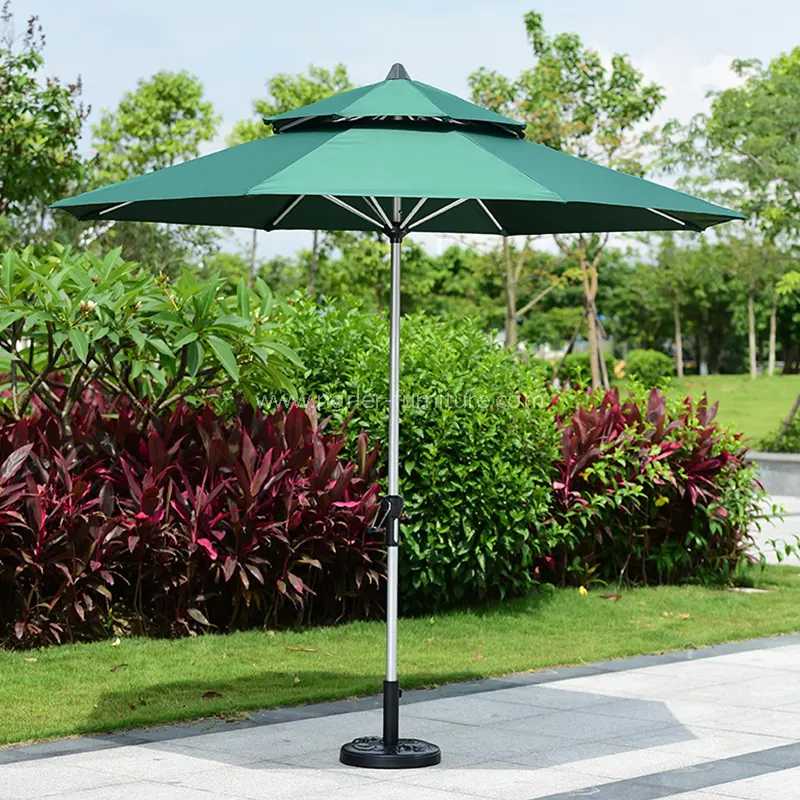 Cấu trúc hoàn toàn bằng nhôm đôi ký Parasol ngoài trời Milan