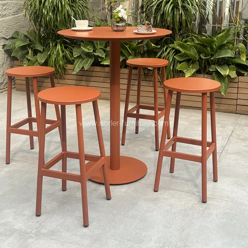 Ghế thanh khung nhôm màu cam ngoài trời chất lượng cao