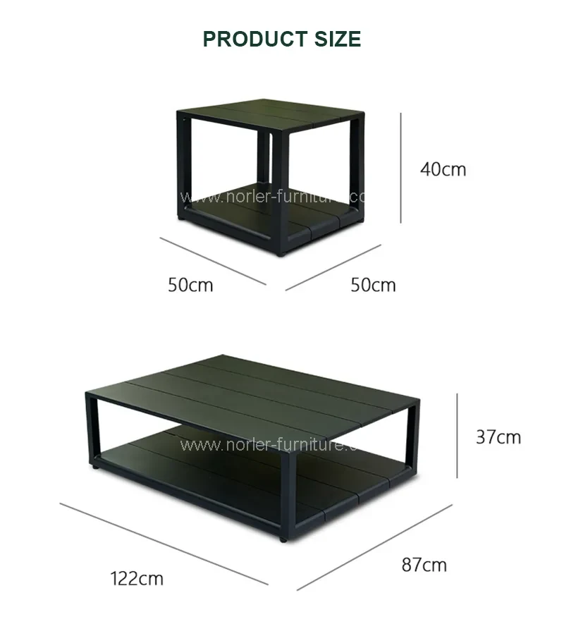 Metal Aluminum Frame Sectional Furniture Sofa Set