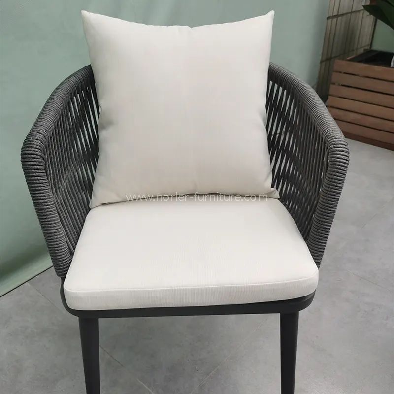 Fashion Outdoor Aluminum Rope Dining Set