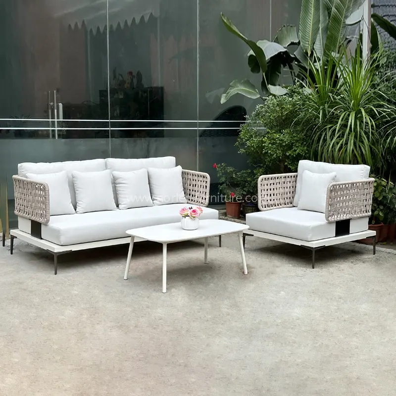Thiết kế thoáng khí hiện đại sofa dây thừng ngoài trời