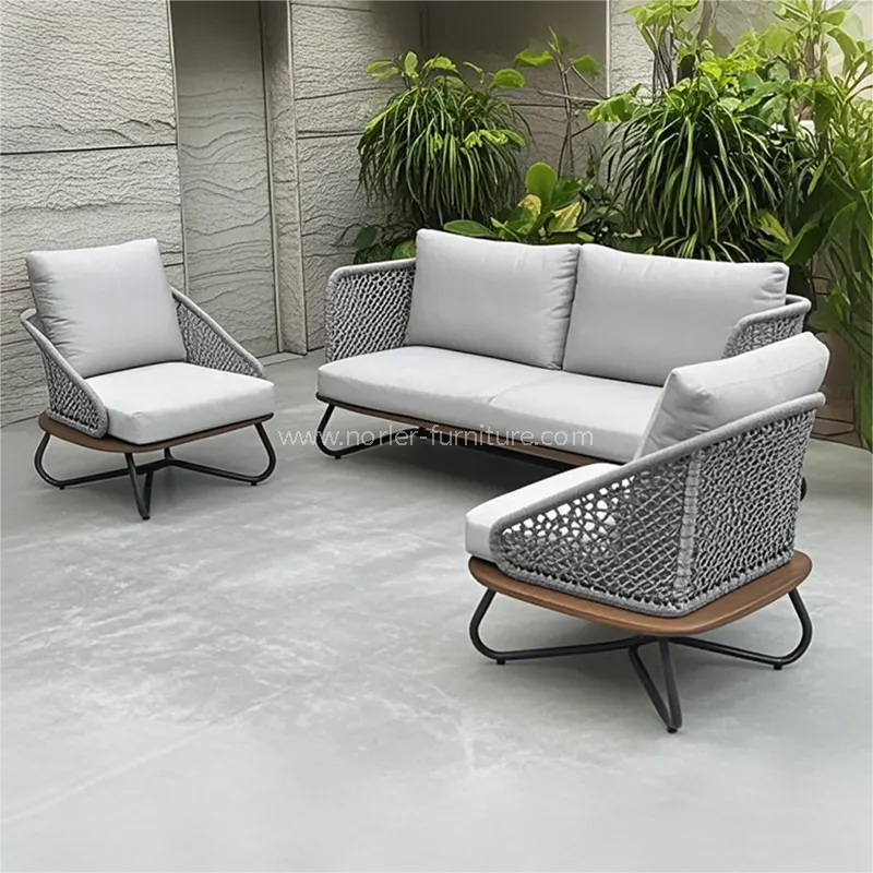 Bộ sofa cơ sở bằng nhôm ngoài trời hiện đại
