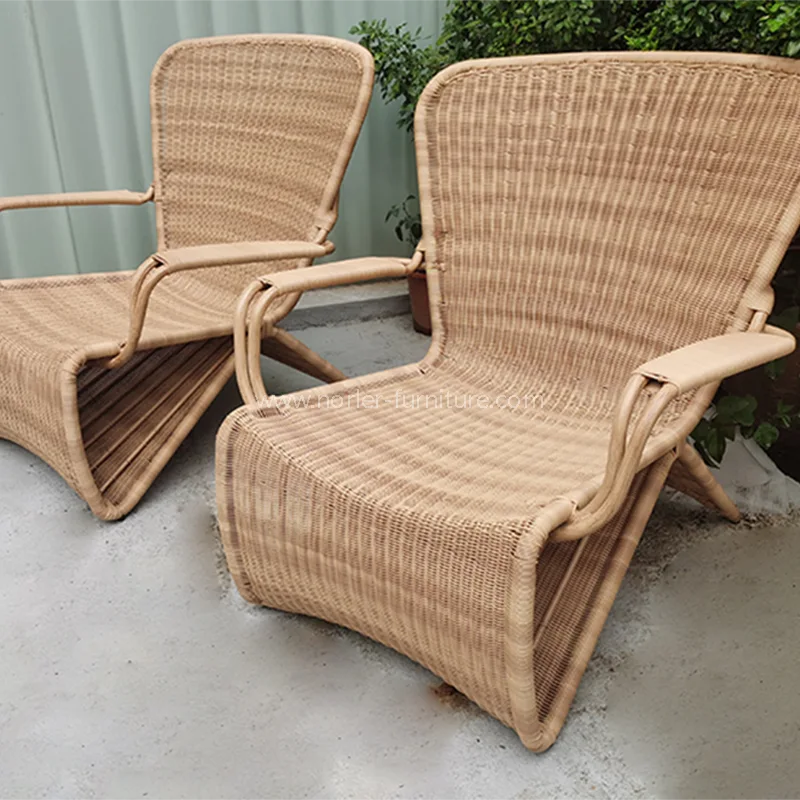 Ghế Rattan ngoài trời không thấm nước đơn giản hiện đại