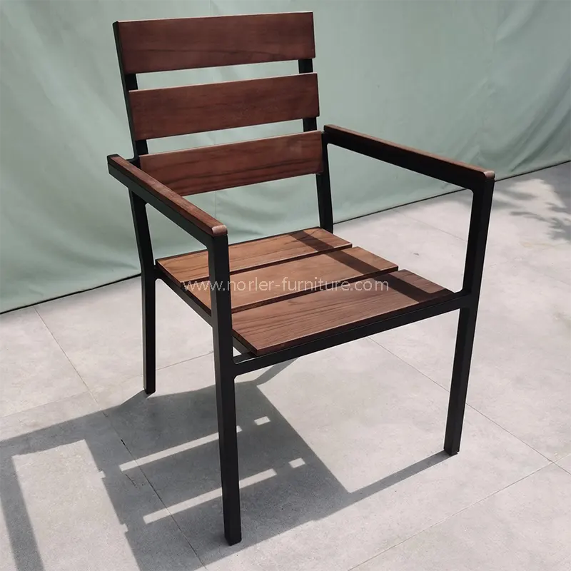 Khung bằng nhôm ngoài trời đầy đủ ghế gỗ tế bào