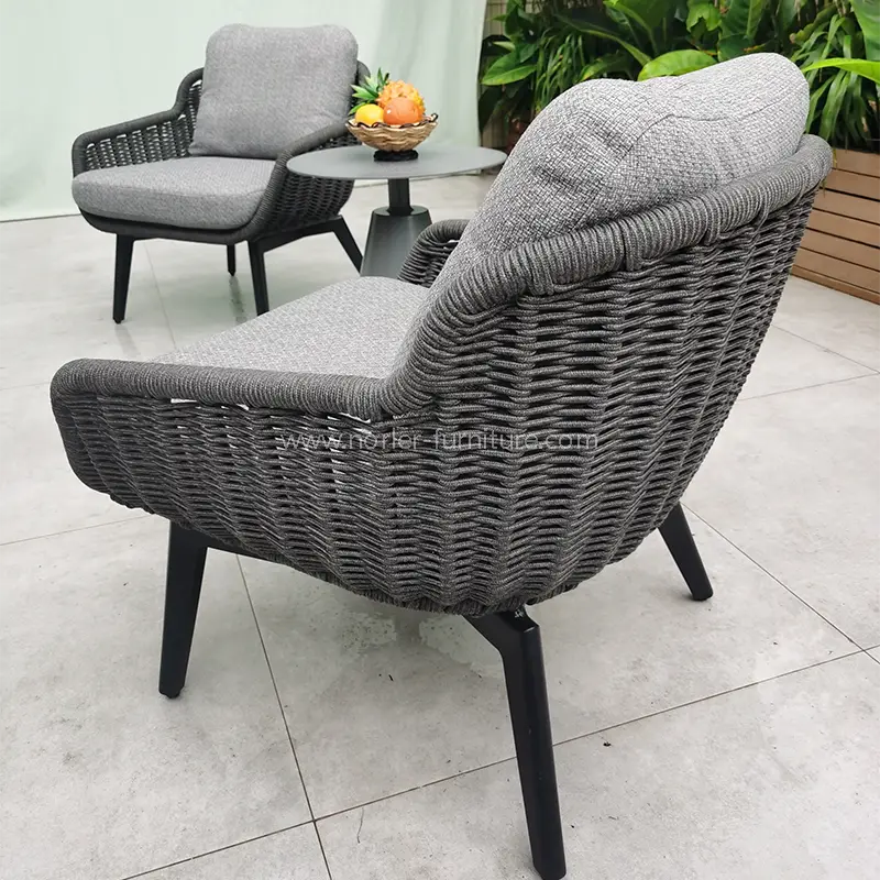 Bàn và ghế dây dệt bằng tay ngoài trời