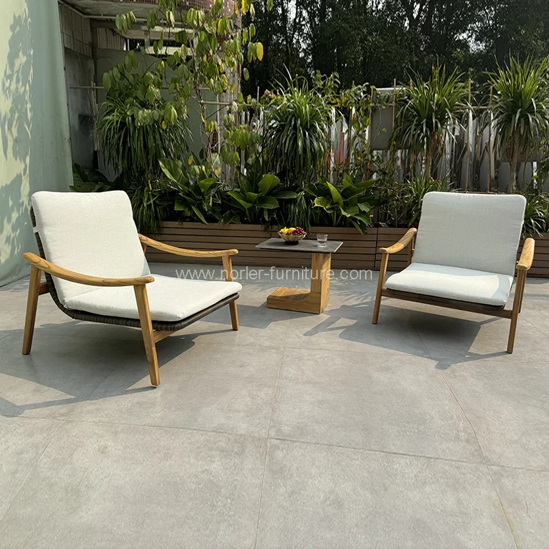 Bộ gỗ gỗ tếch ban công ngoài trời