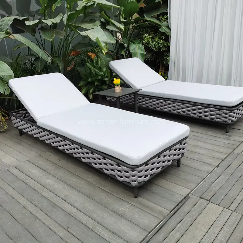 Rattan Weaving Sun Lounger thoải mái ngoài trời