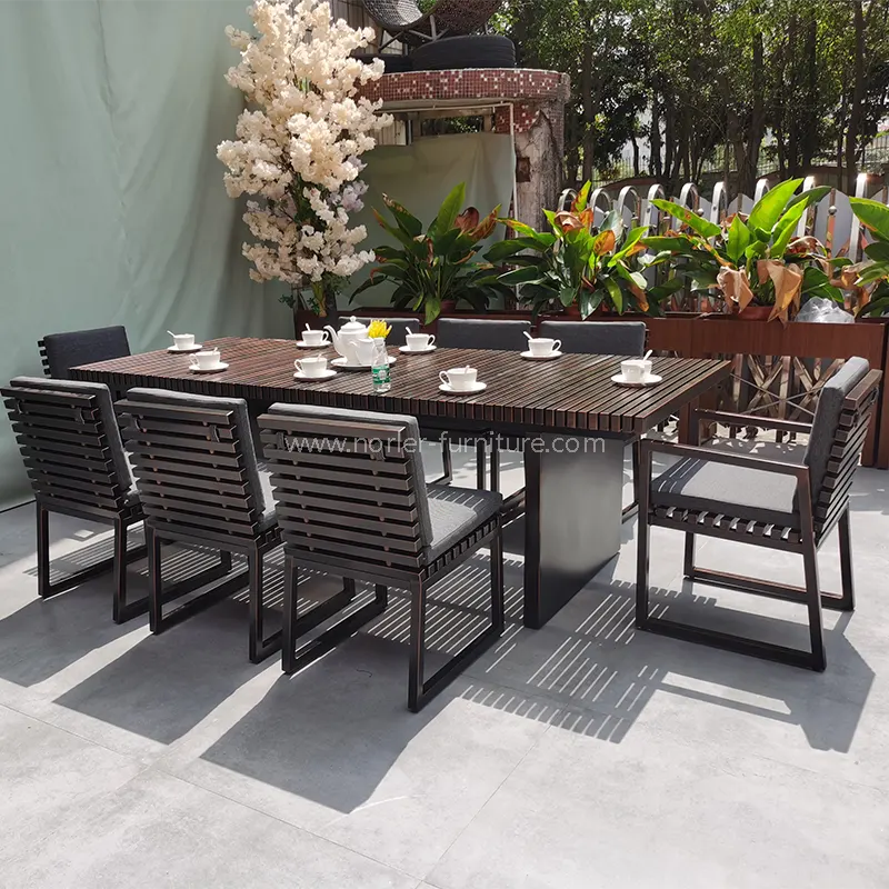 Bàn ăn bằng gỗ bằng gỗ ngoài trời
