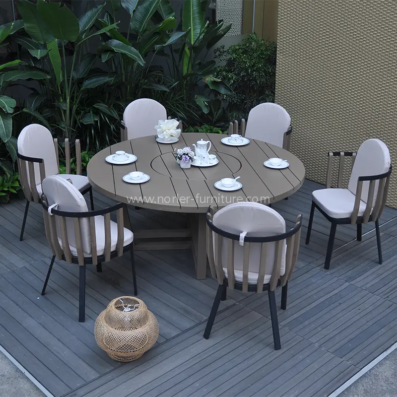 Bộ khung gỗ bằng nhôm phun ngoài trời