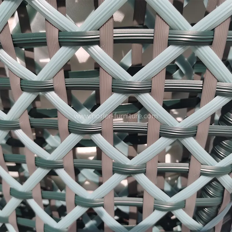 Khung nhôm bằng gỗ tếch ngoài trời bộ pe rattan bộ ăn uống